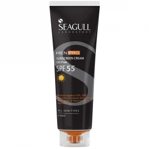 کرم ضد آفتاب سی گل SPF55 مدل Men pro محافظ UVA ،UVB، ضد جوش و آکنه، ضد چروک، ضد آب، مناسب انواع پوست حجم 50 میلی‌لیتر