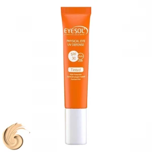 کرم ضد آفتاب رنگی دور چشم آیسول SPF30 مدل TEYE محافظ UVA ،UVB، مناسب انواع پوست حجم 15 میلی‌لیتر