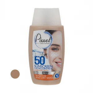 کرم ضد آفتاب رنگی پیکسل SPF50 مدل LIGHT BEIGE محافظ UVA ،UVB و +++PA، مرطوب‌کننده، مناسب پوست‌های حساس و خشک حجم 50 میلی‌لیتر