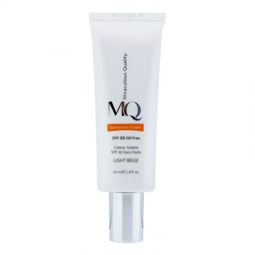 کرم ضدآفتاب رنگی ام کیو با SPF50، مناسب پوست‌های چرب، حجم 55 میلی‌لیتر