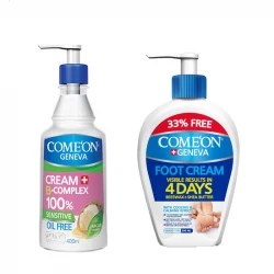 خرید کرم مرطوب کننده کامان مدل OIL FREE BCOMPLEX + کرم ترک پا