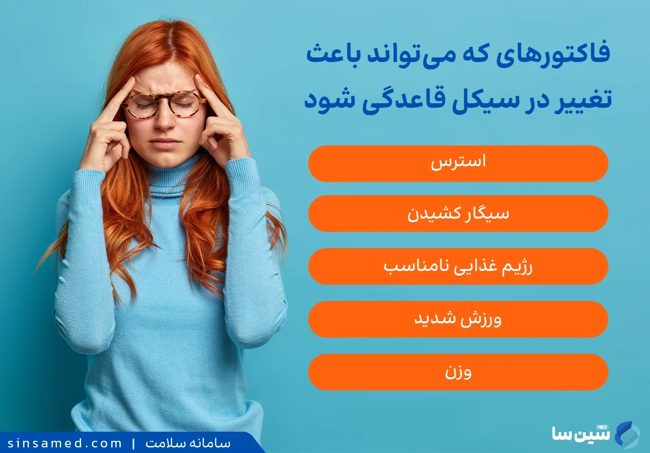 فاکتور های تاثیر گذار بر تغییر سیکل قاعدگی