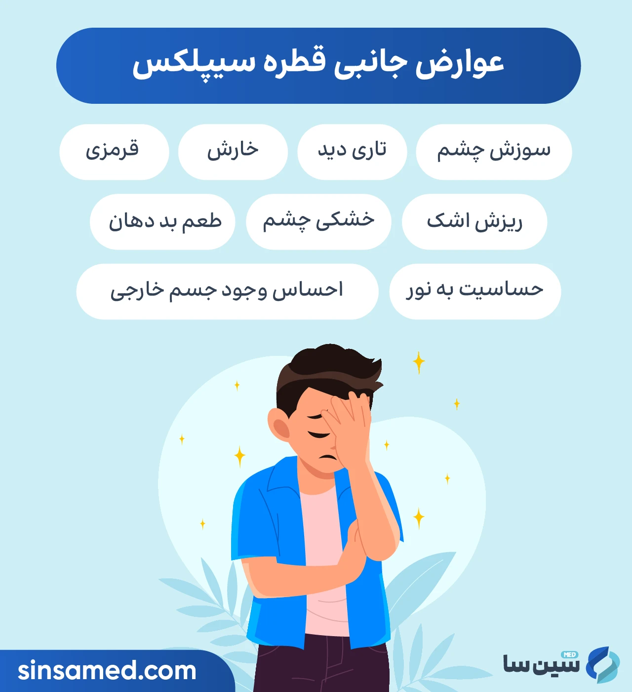 عوارض قطره سیپلکس برای چشم