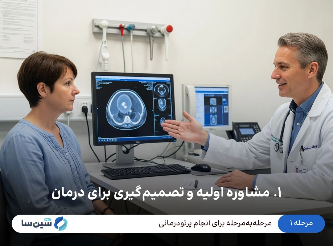 مرحله ۱ پرتودرمانی: مشاوره اولیه و تصمیم گیری برای درمان